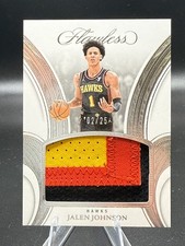 2024-25 Panini Flawless - Patches Jalen Johnson #P-JLJ /25 Game Used 3-Color