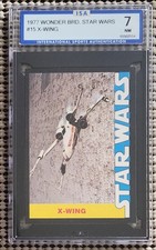 X-WING: 1977 Star Wars Wonder Bread SPECIAL PROMO CARD #15 ISA GRADED 7 NM SP