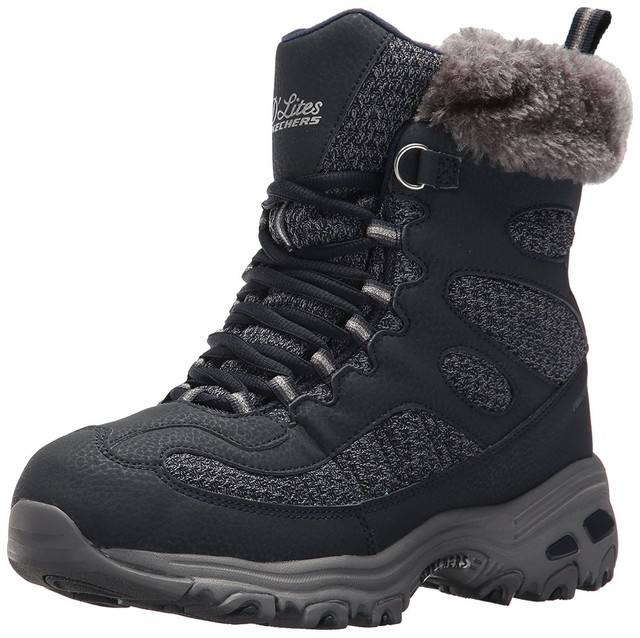 skechers boots womens navy