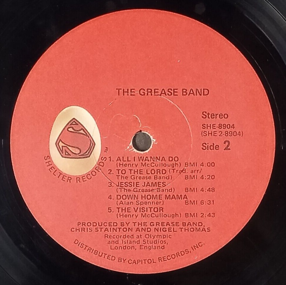 The Grease Band: Self Titled Lp | eBay