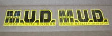 2 MUD Moose Utility Division Pro Staff 8"x3" sticker/decal NEW atv motocross