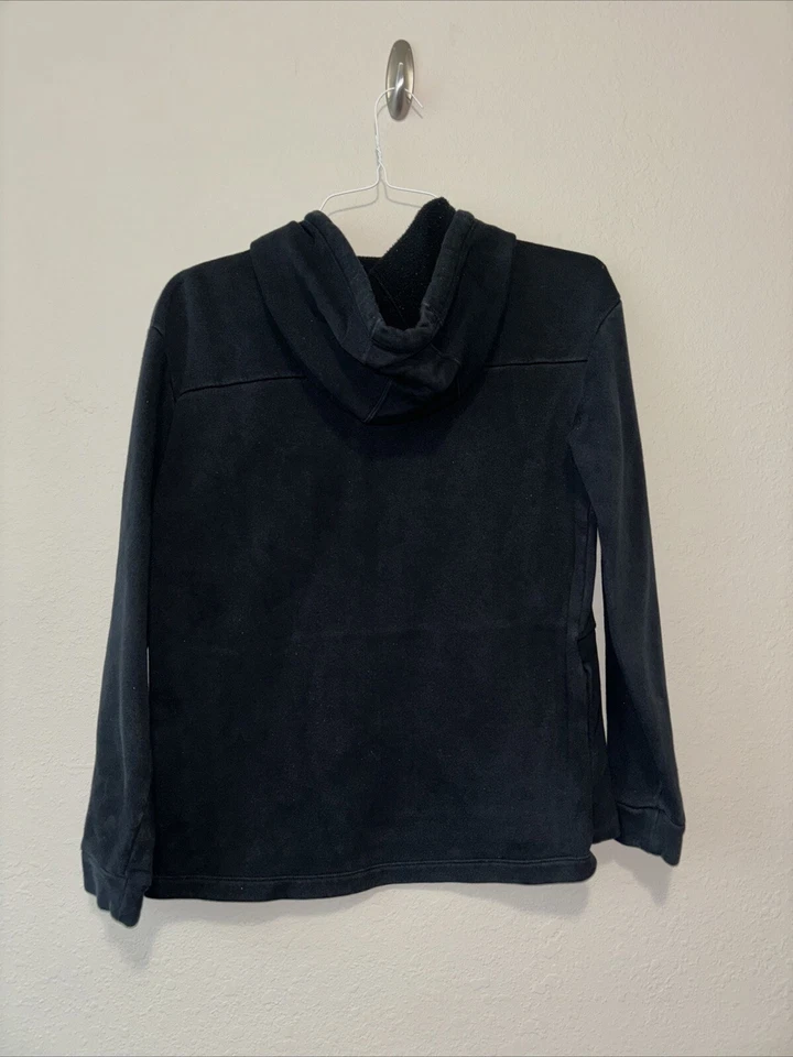 Sudadera con Capucha Hurley Para Mujer Talla Mediana Negra Pullover Logo Suéter Bolsillos Foto 3 de 3