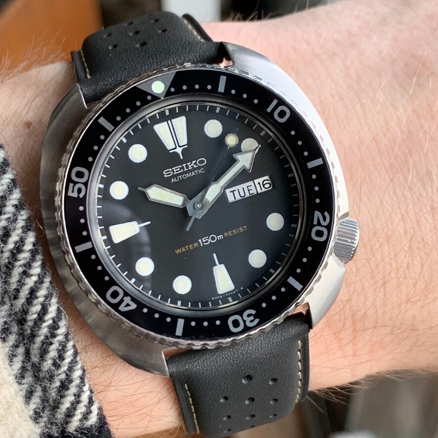1983 Seiko 6139 7040 Turtle 150M Stainless Steel Divers Wristwatch Serviced