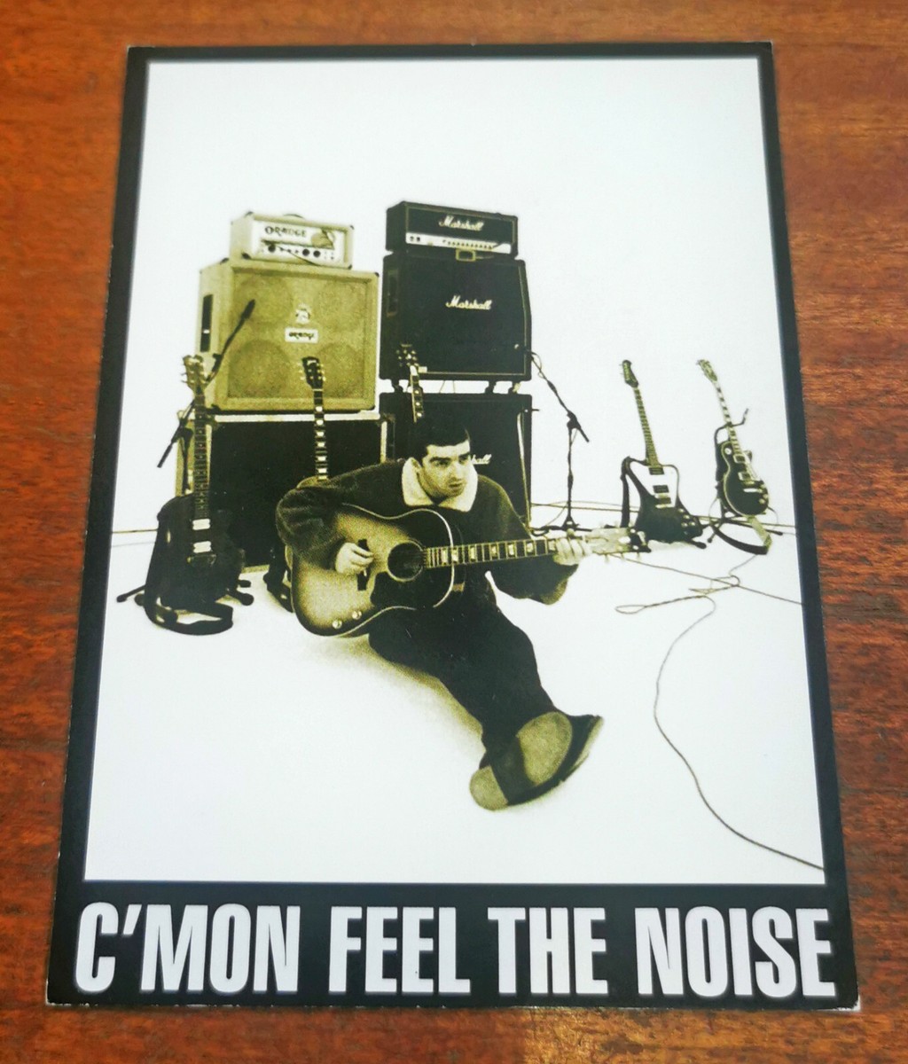 OASIS POSTCARD C'Mon Feel The Noise OFFICIAL Vintage Orig. 1990s