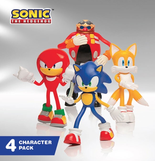 Sonic The Hedgehog Figures Toys 4 Character Video Game Pack set