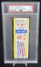 1976 OPENING DAY 1ST GAME @NEW YANKEE STADIUM AFTER RENOVATION TICKET STUB PSA 5