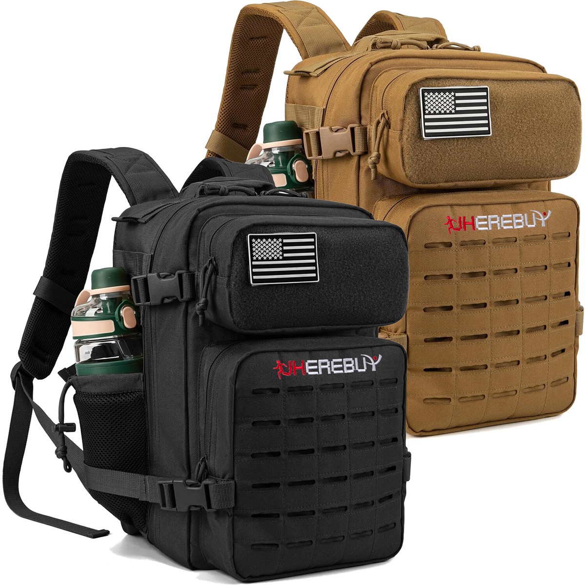 45L Military Tactical Backpack For Men Daypack Day Bug Out Bag