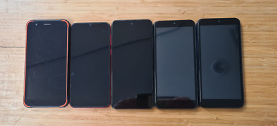 Lot of 5x Mixed Unlocked Blu/NUU/Blackview/Ulefone