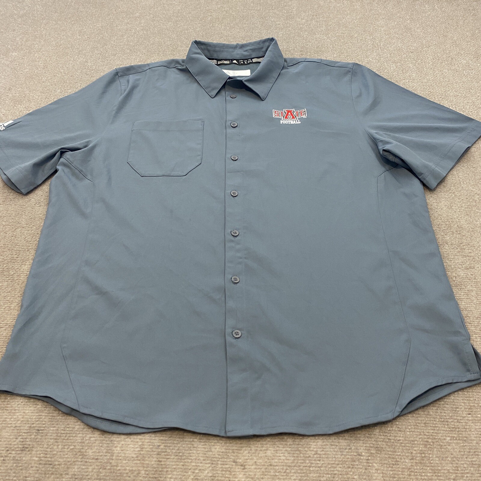 Arizona State Sun Devils Football Shirt Mens XL adidas Gray NCAA Logo College  