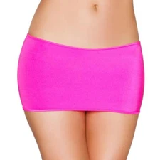 Hot Pink Mini Skirt Short Micro Length Stretch Dance Rave Costume Clubwear SK106