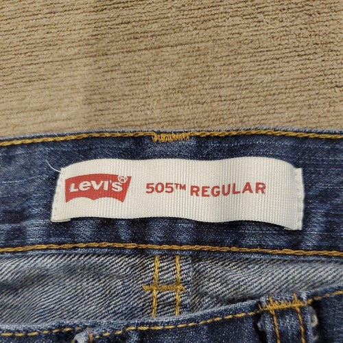 Girls Levis 505 Regular Size 18 - 29x29 Mid Rise Blue 100% Cotton Denim - Picture 4 of 12