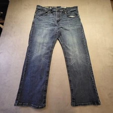 Tk Axel Jeans Mens 36x29 Slim Boot Cut Medium Wash Denim Stretch Distressed