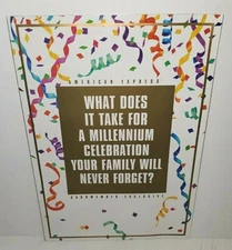 DISNEY WORLD AMERICAN EXPRESS 2000 WHITE GLOVE BROCHURE MILLENNIUM CELEBRATION 