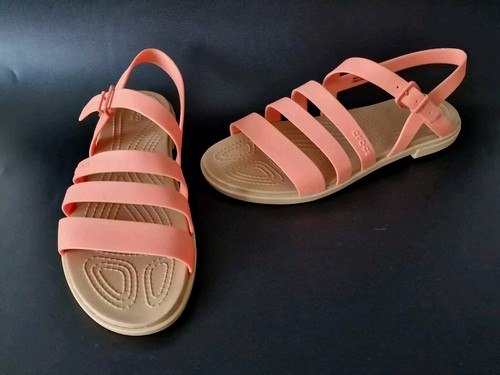 CROCS *Tulum* ladies Coral Strappy Buckle Casual Sandals Uk Size 5 (Euro 37-38). - Imagen 11 de 12