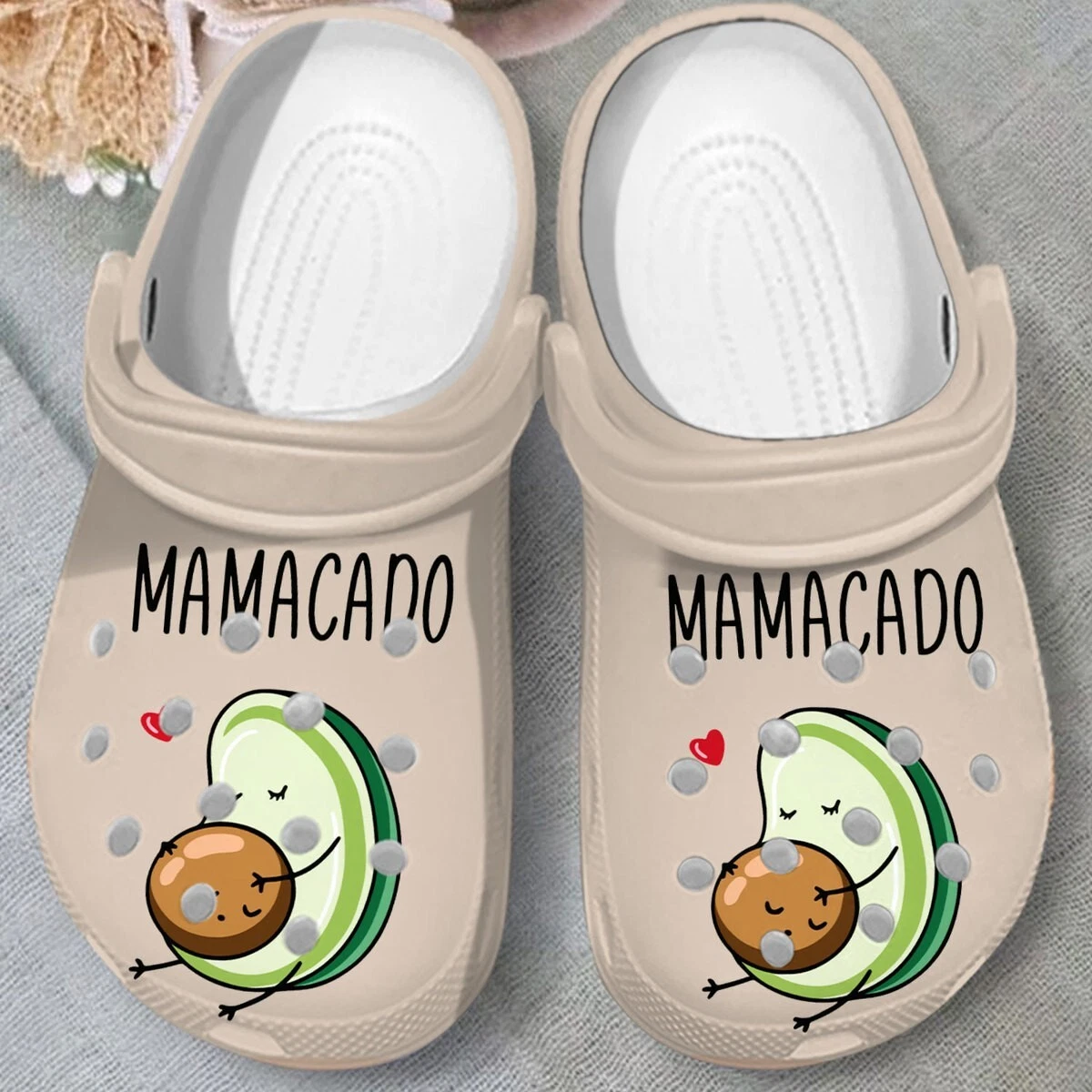 Mamacado Avocado Beige Clogs Shoes