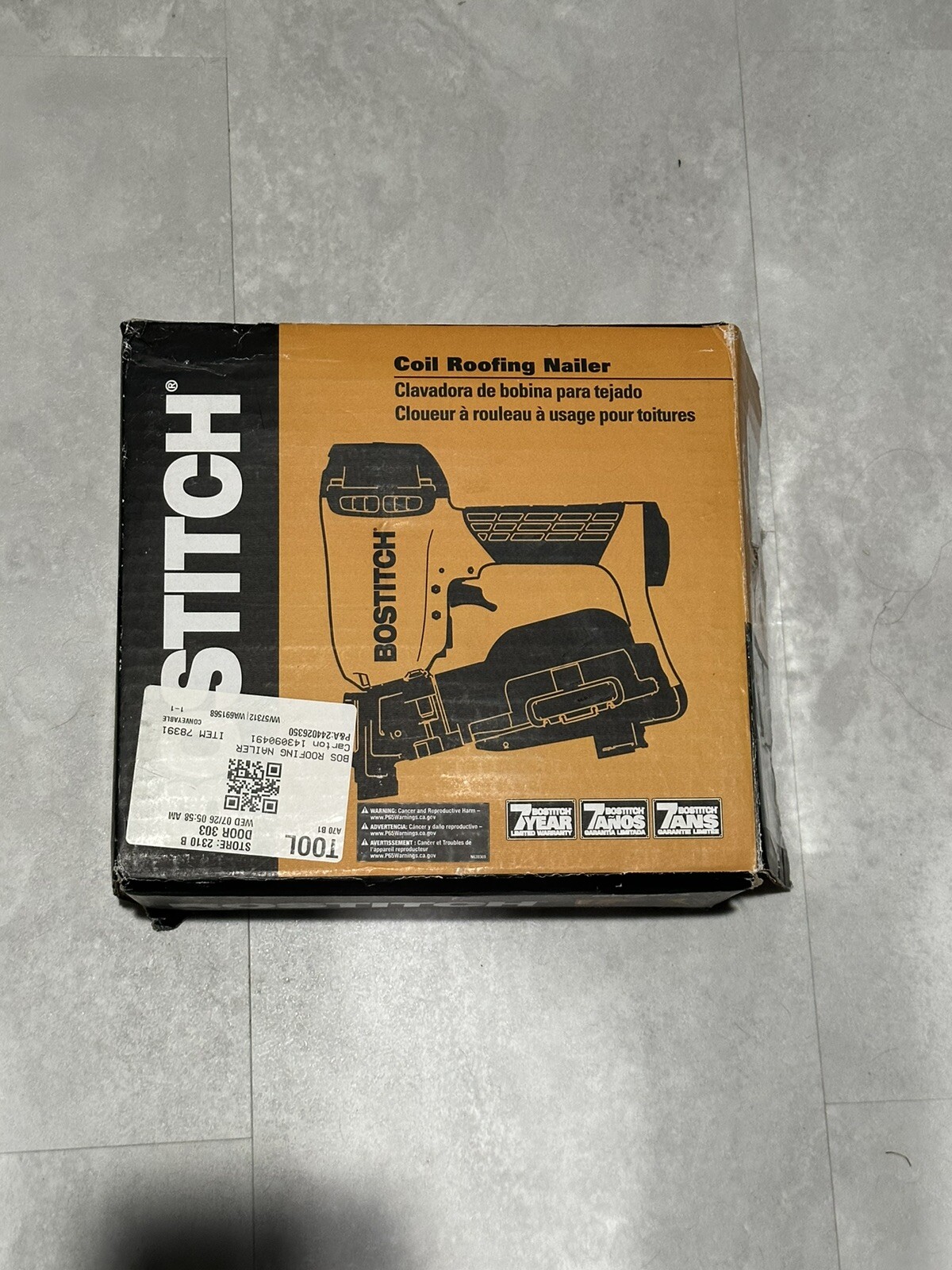 BOSTITCH RN461 Coil Roofing Nailer Power Tool 9787791403784 eBay