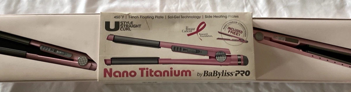 2 PC SET BABYLISS TITANIUM PINK 1 U STYLER 1 1 4 LED HAIR