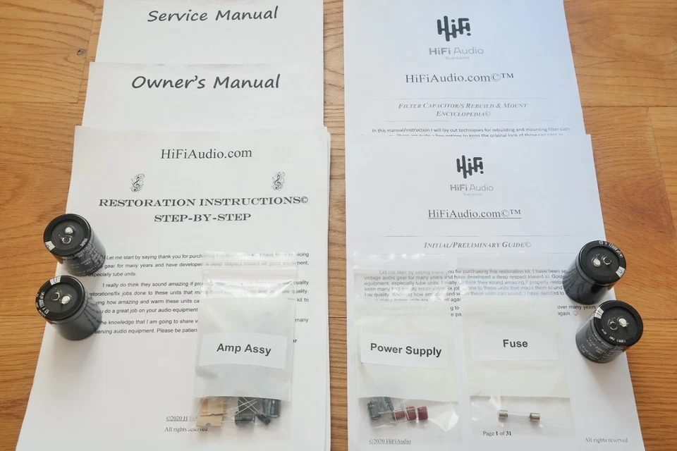 Adcom GFA-5300 restoration recap service kit fix repair filter capacitor rebuild - Image 2 of 4