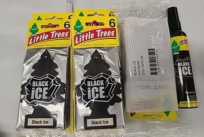 #ad Black Ice little trees 24 pack 16 Vent Wrap 1 Spray New $24.99
