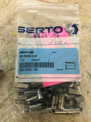 50St VA Stützhülsen SO 50003-10-8 Serto 10x8mm Edelstahl Einsteckhülse Hülsen