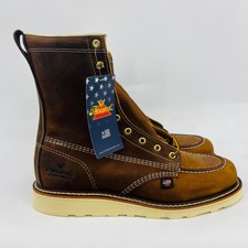 THOROGOOD MENS 8" NON-SAFETY TOE COMFORTABLE "MOC" WORK BOOTS 814-4178 SIZE 9D