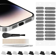 Tapón antipolvo para iPhone, protector de enchufe de puerto Lightning, altavoz.