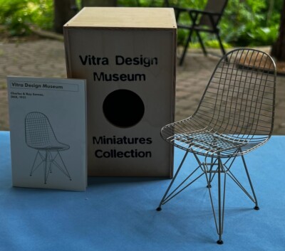 Vitra Design Museum Miniature Charles & Ray Eames Low Cost Furniture Metal Chair