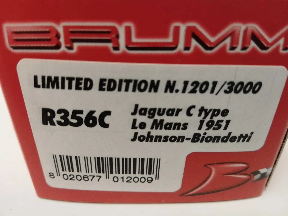 Brumm Jaguar C Type #23 Johnson Biondetti Le Mans 1951 1/43 R356C - Imagem 3 de 3