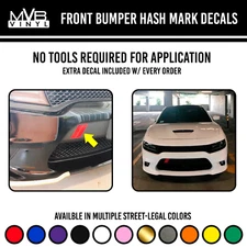 Front Bumper Hash Marks Vinyl Decal For Charger Cars