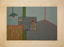 ILLEGIBLE SIGNATURE. Engraving. Serigraphy /Cardboard. Contemporary art.