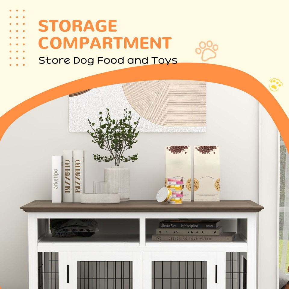 Dog Crate Furniture Side End Table w/ Storage for Small Medium Dogs eBay