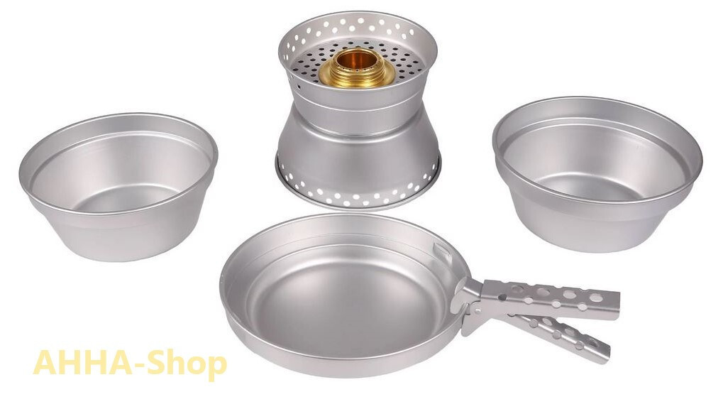 STURM Mil-Tec Koch-Set ALU (2 Töpfe, Pfanne, Kocher) , neu und OVP
