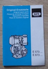 Hatz Motoren E573 ... + E673 ... Ersatzteilliste