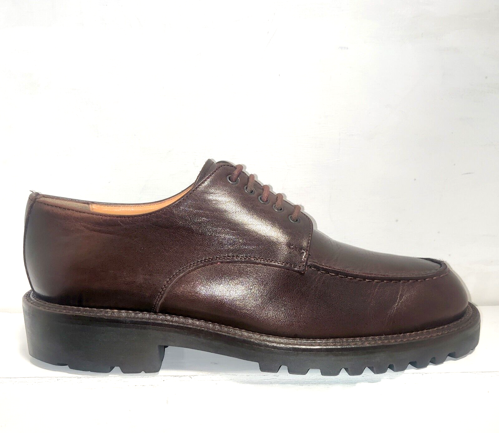 SAOLA Scarpe da derby Gordon Rush grembiule punta da uomo taglia EU 43 marroni made in Italy
