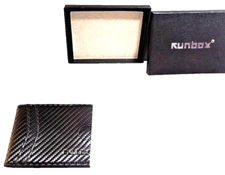 RUNBOX Wallet for Men Slim 11 Credit Card Holder Slots Bifold Leather RFID Walle