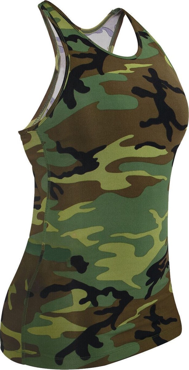 Rothco Women's Slim Fit Tank Top - ACU Digital Camo - Casual Military Style - View #10