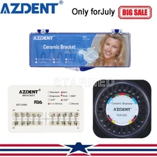 AZDENT Dental Orthodontic Brackets Braces Metal /Ceramic Mini Roth.022 Hooks 345