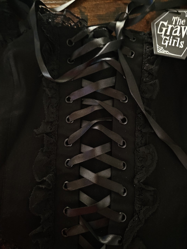 Dolls Kill Women's Join The Dark Side Corset Top, Black, Size S - Picture 8 of 10