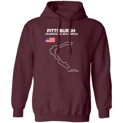 Pittsburgh International Race Complex Track Outline Hoodie - Picture 74 of 108