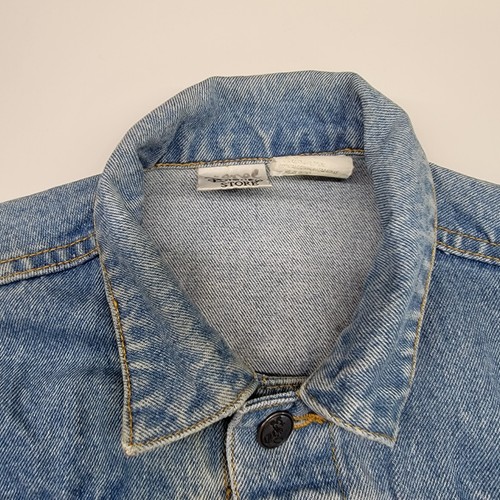 VTG Disney Store Denim Jacket Unisex Youth Mickey & Friends Medium Stain 90s - Picture 8 of 12
