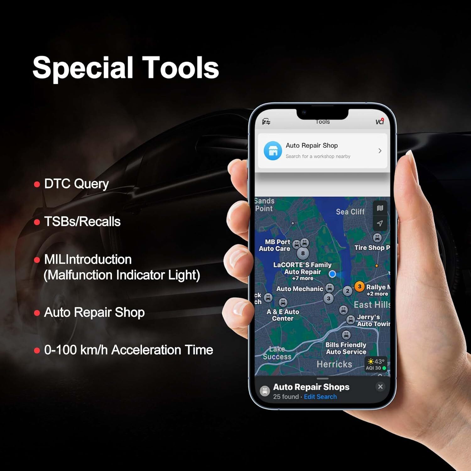 Autel MaxiAP AP2500 OBD2 Scanner Dongle Wireless Bluetooth Diagnostic Tool Code
