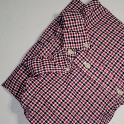 POLO RALPH LAUREN MENS SHIRT, Sz XL, Rd/Wht/Ble, LS, Button Up, Checked