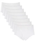 CLUB ROOM WHITE LARGE TAGLESS FULL CUT BRIEFS 8 PACK UNDERWEAR COMFORT FIT MENS