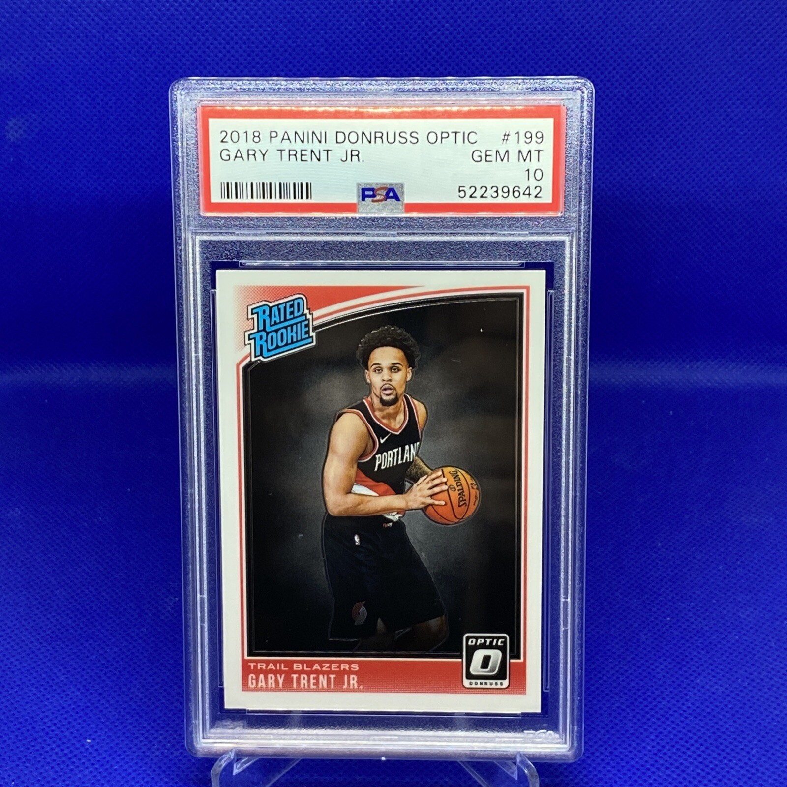 Gary Trent JR. RATED ROOKIE RC 2018-19 Panini Donruss Optic #199 PSA 10 Blazers