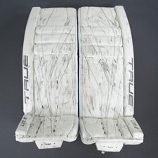 True L12.2 Used Pro Stock Hockey Goalie Leg Pads Columbus Blue Jackets Korpisalo