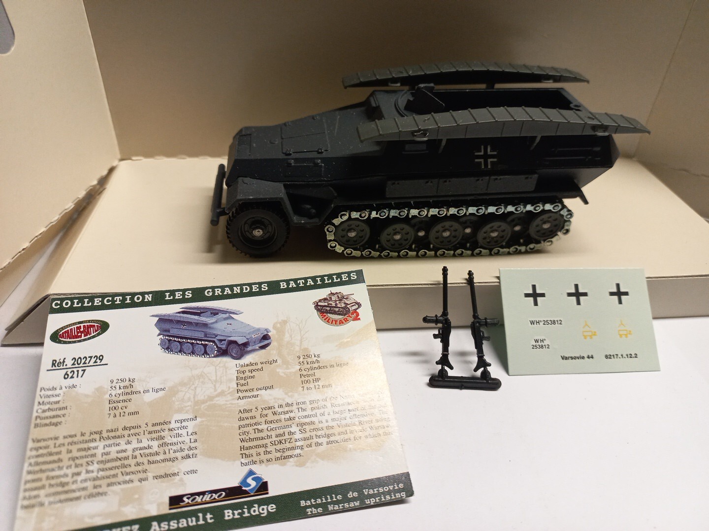 Cadeau Collectionneur WW2 Blindé Sdkfz 251 Solido 1/50 Miniature de Collection