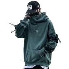 Niepce Cyberpunk Techwear Hoodie Men Japanese Streetwear Clothing