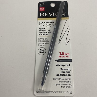Revlon Colorstay Micro Hyper Precise Gel Eyeliner with Smudger - 214 Black - NEW