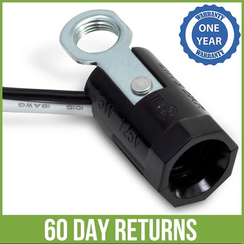 ZE301C 2 Wire Keyless Lamp Holder Bulb Socket Single Leg Hickey