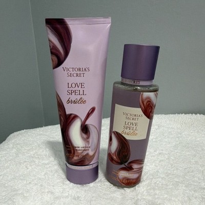 Victoria's Secret Love Spell Brûlée Lotion & Mist Set Peach Blossom 8oz 8.4oz